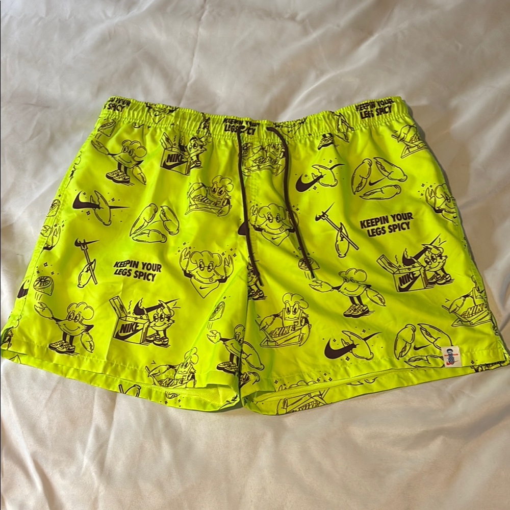 Nike Neon Yellow Swim Trunks